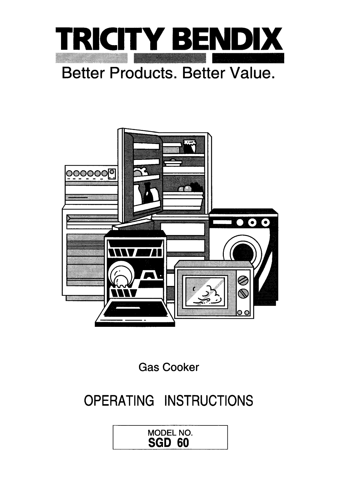 TRICITY BENDIX SGD60W, SGD60B User Manual