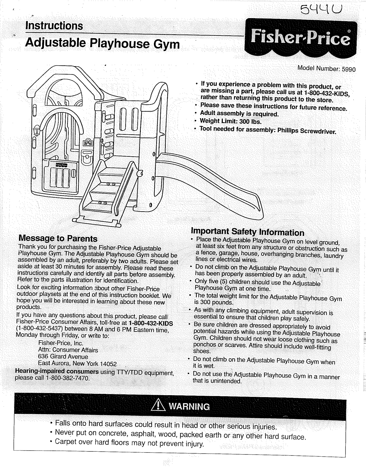 Fisher-Price 5990 User Manual