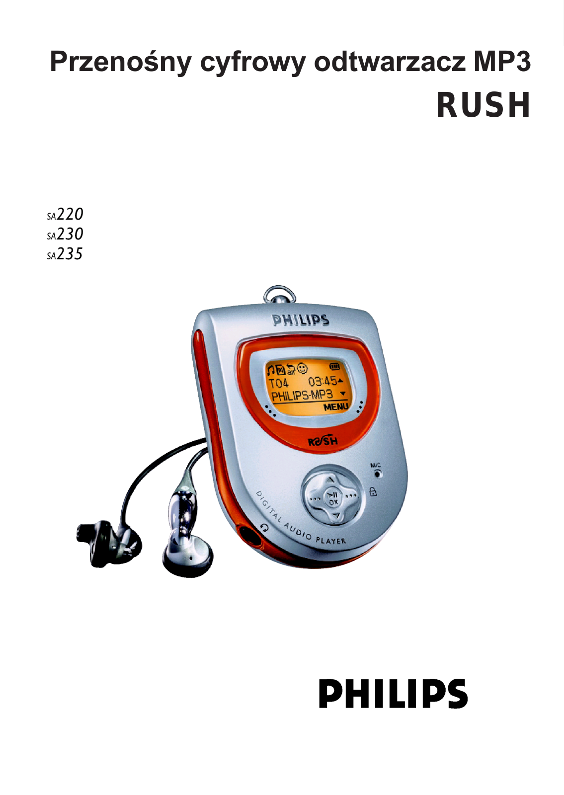 Philips SA230/00C, SA220/00C User Manual