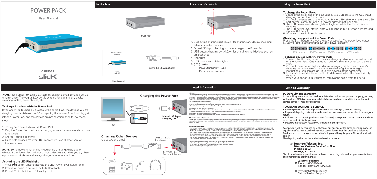 Slick CPP5058 User Manual