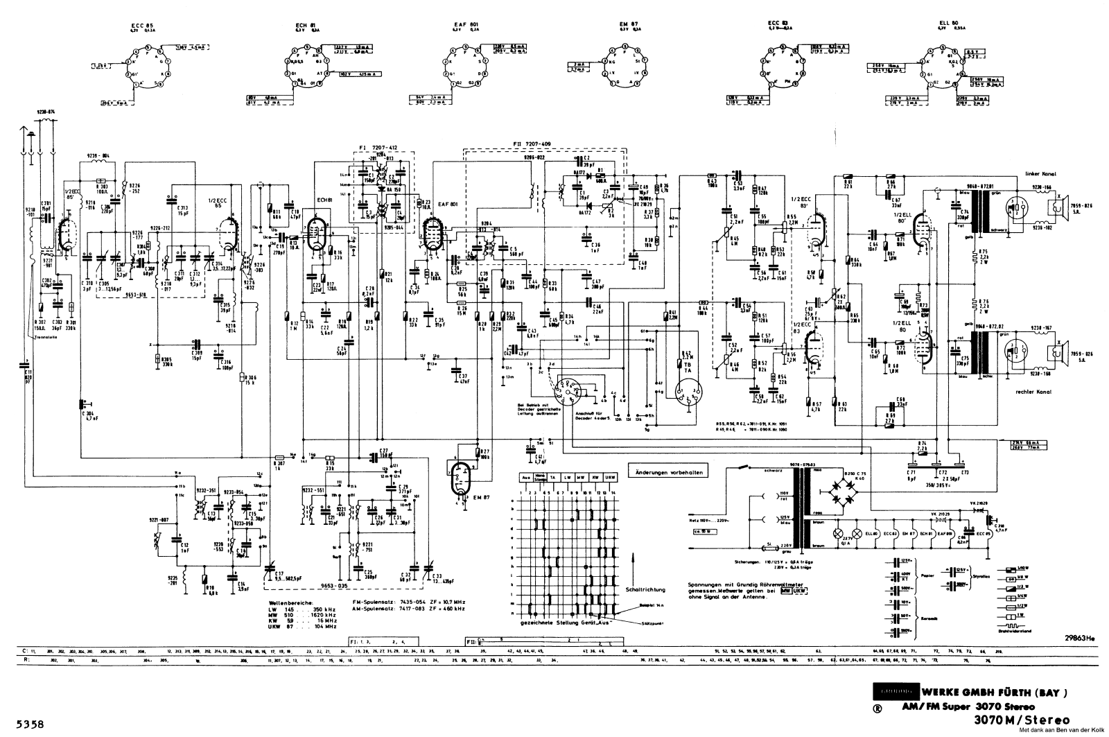 Grundig 3070 Schematic