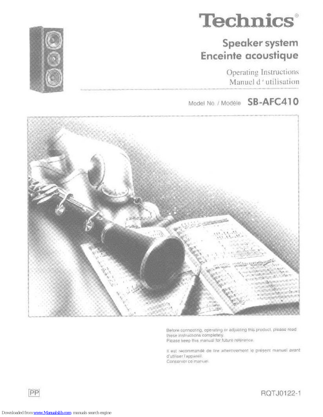 Technics SB-AFC410K Operating Instructions Manual