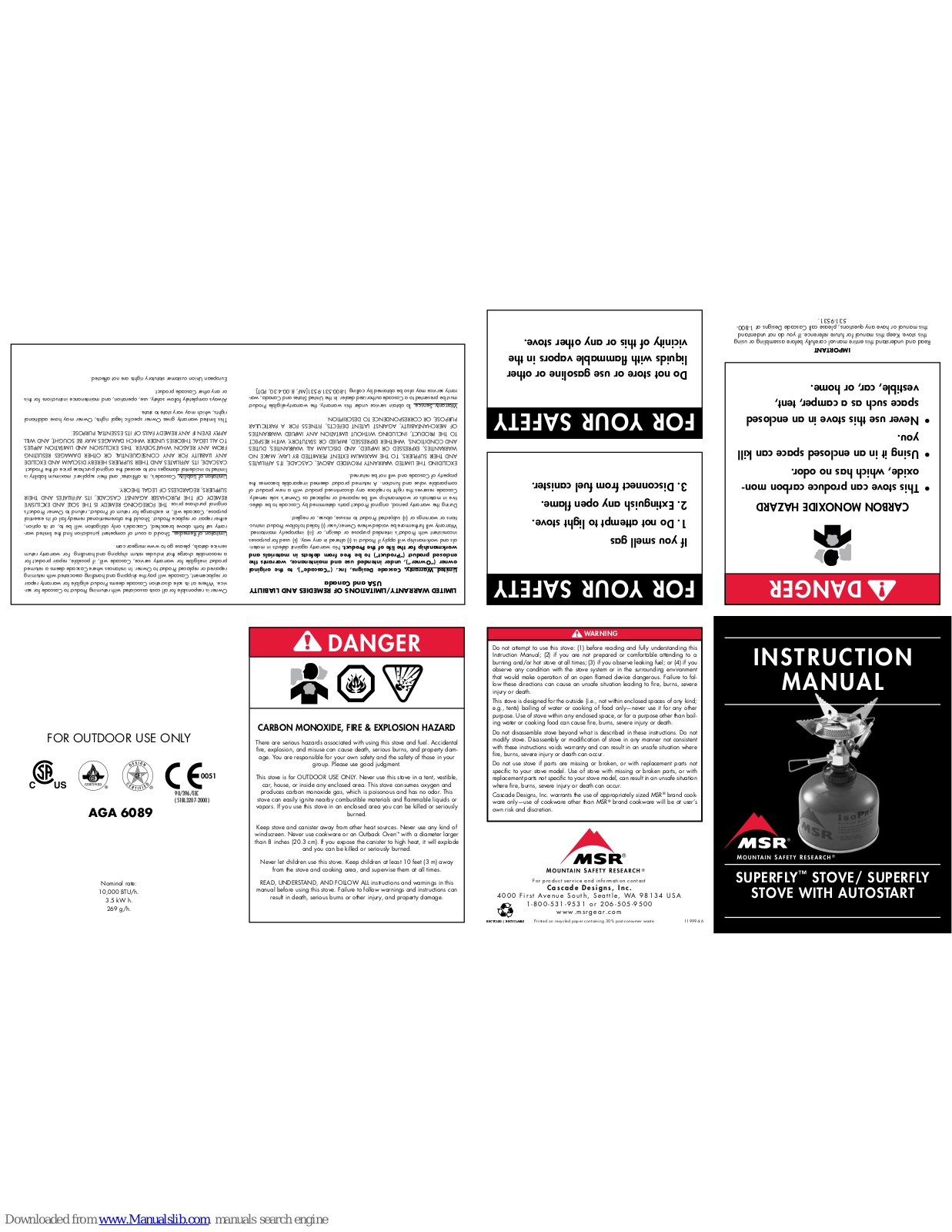 MSR Superfly Instruction Manual - ManualMachine.com