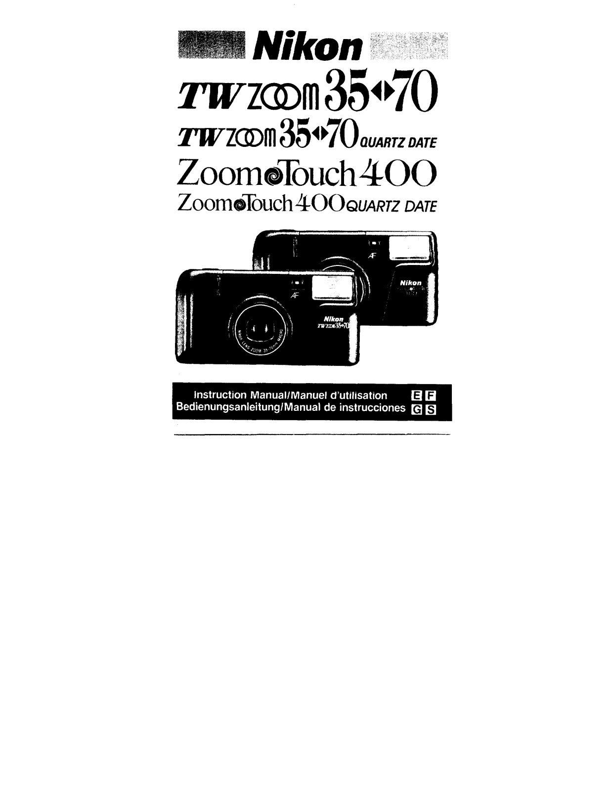 NIKON ZT400 Inruction manual