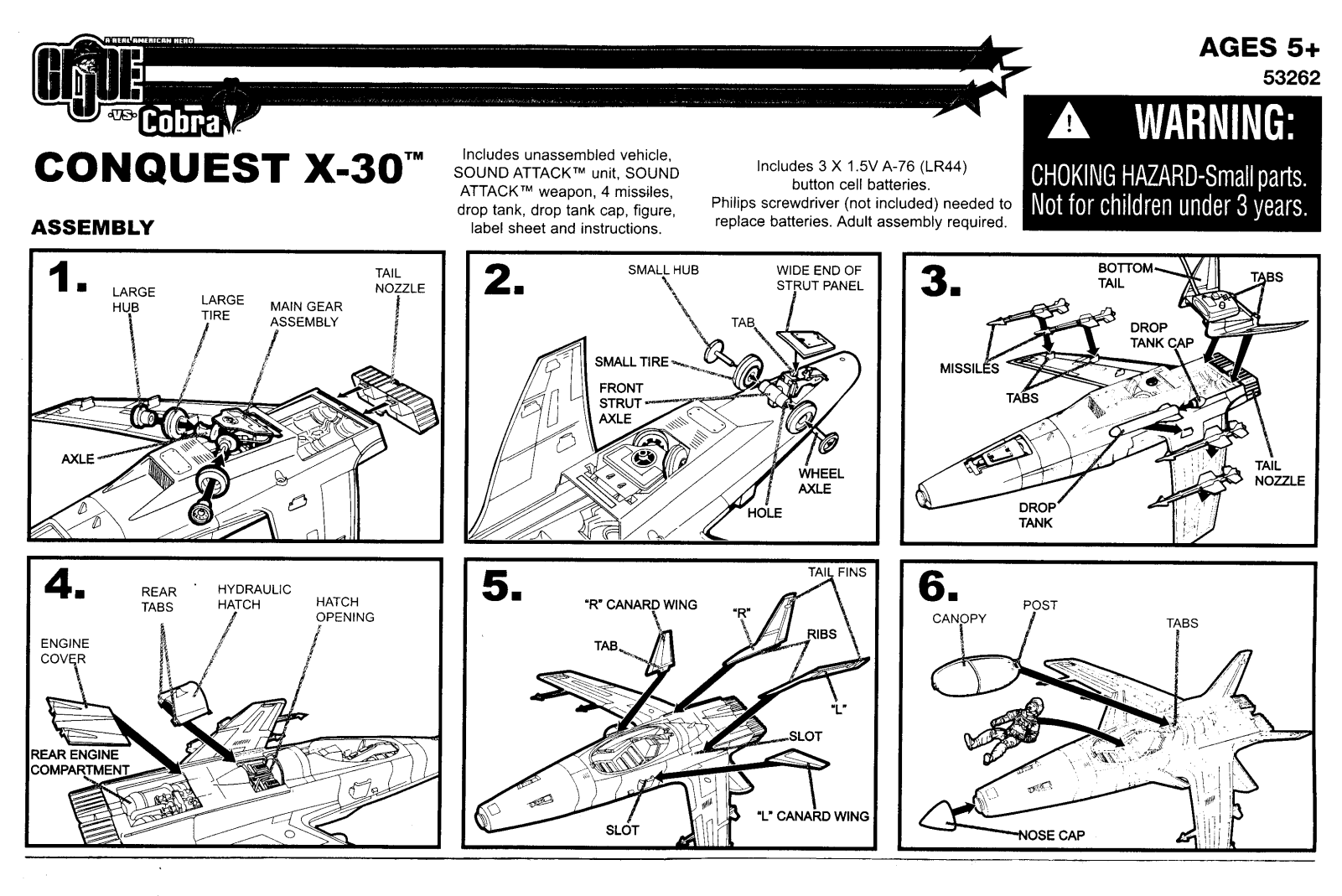 HASBRO GI Joe vs Cobra Conquest X-30 User Manual