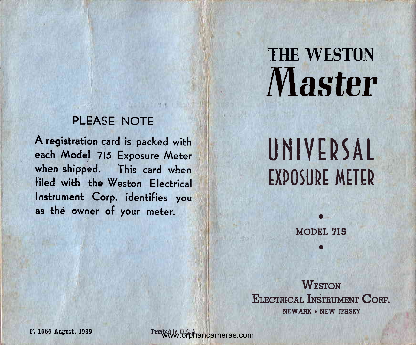 weston master universal User Guide