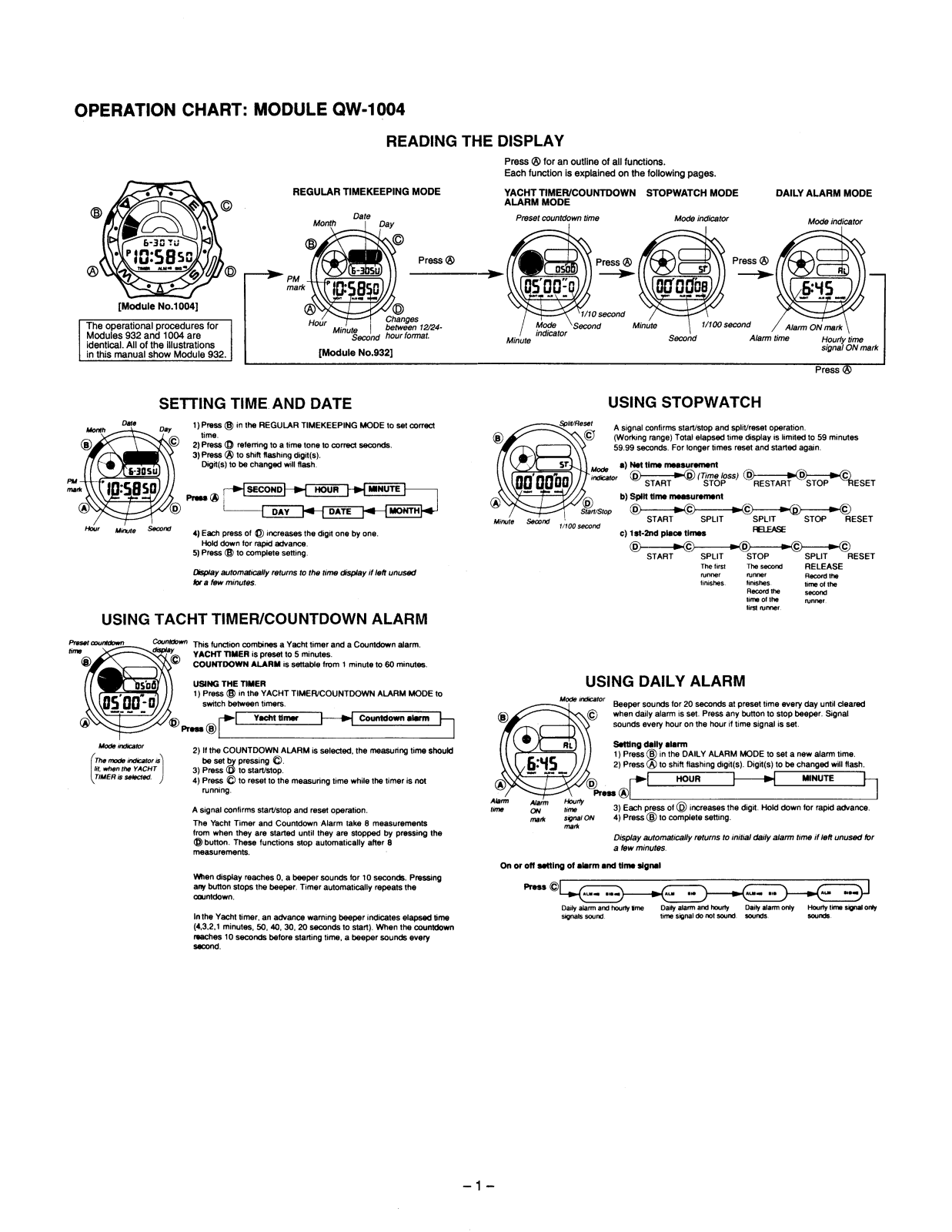 Casio 1004 Owner's Manual