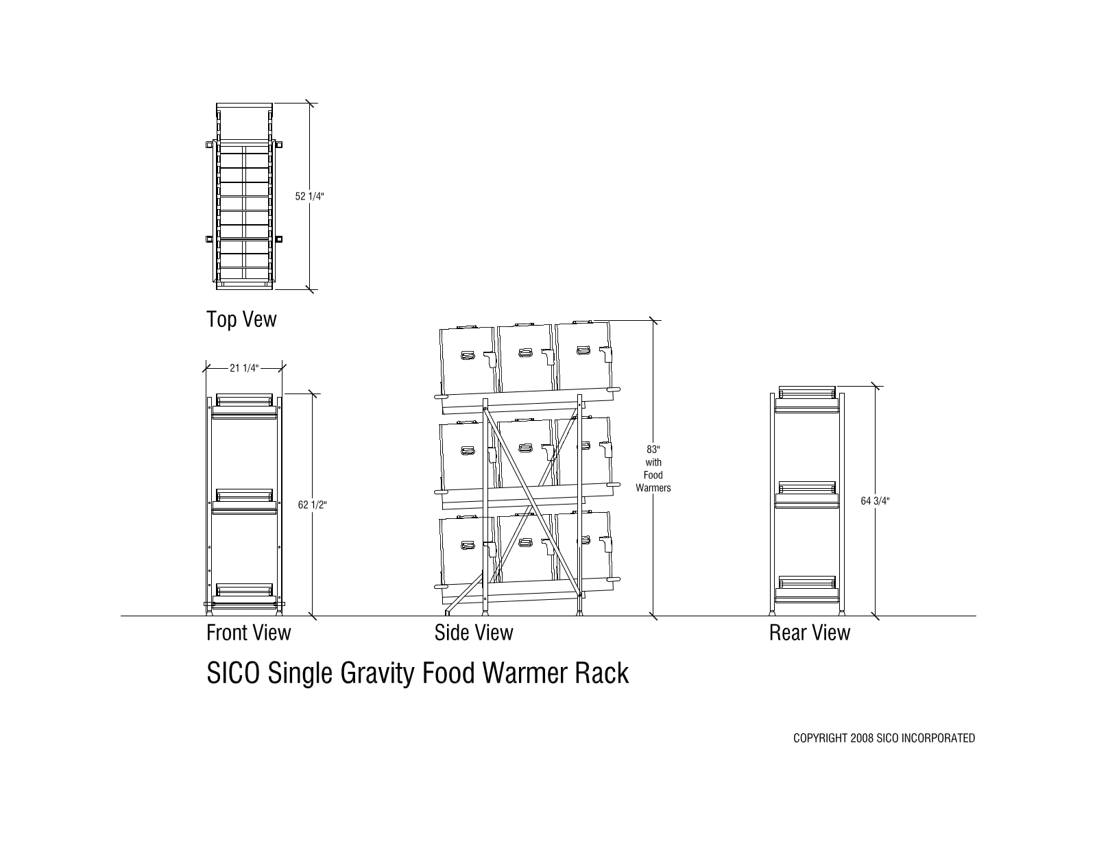 Sico Gravity-Feed Food Storage Racks User Manual