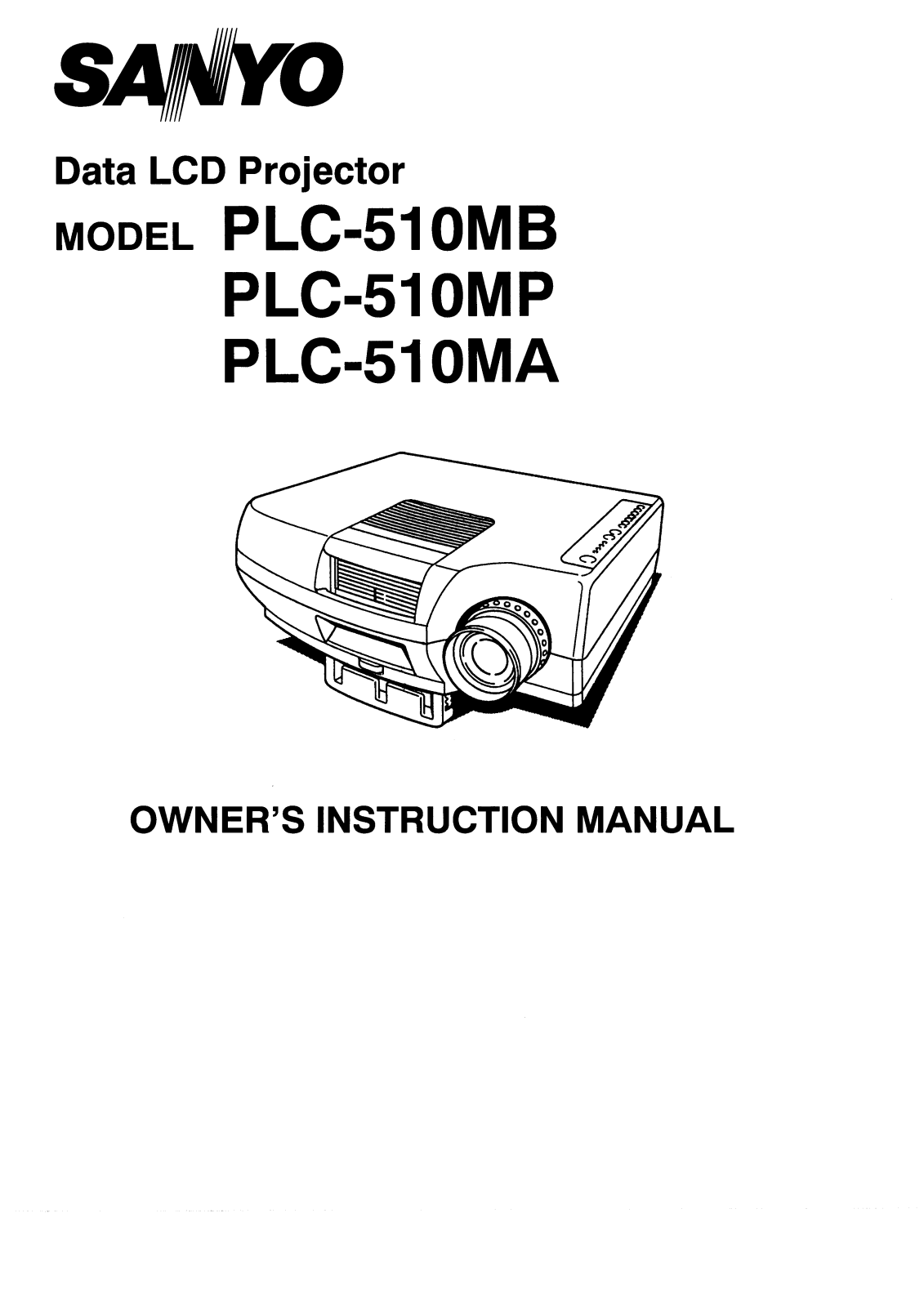 Sanyo PLC-510M User Manual