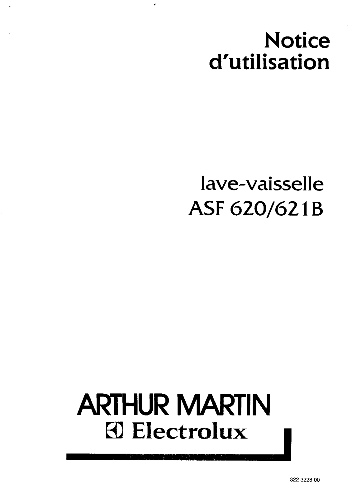 Arthur martin ASF621B, ASF620 User Manual
