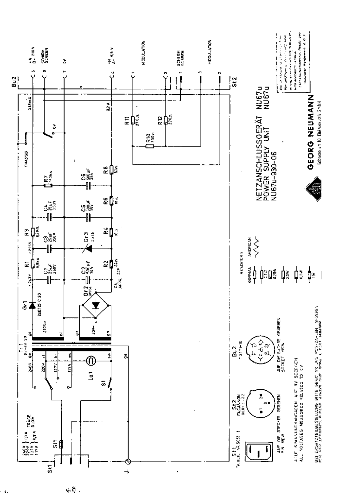 Neumann u67 schematic