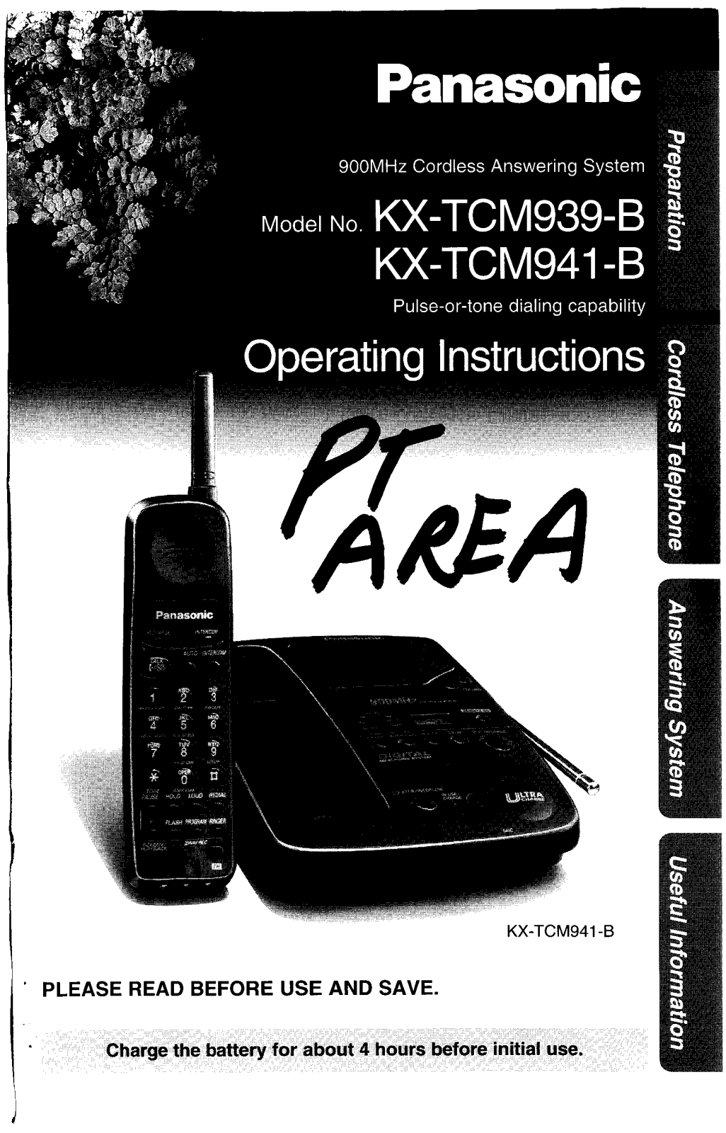 Panasonic kx-tcm941 Operation Manual