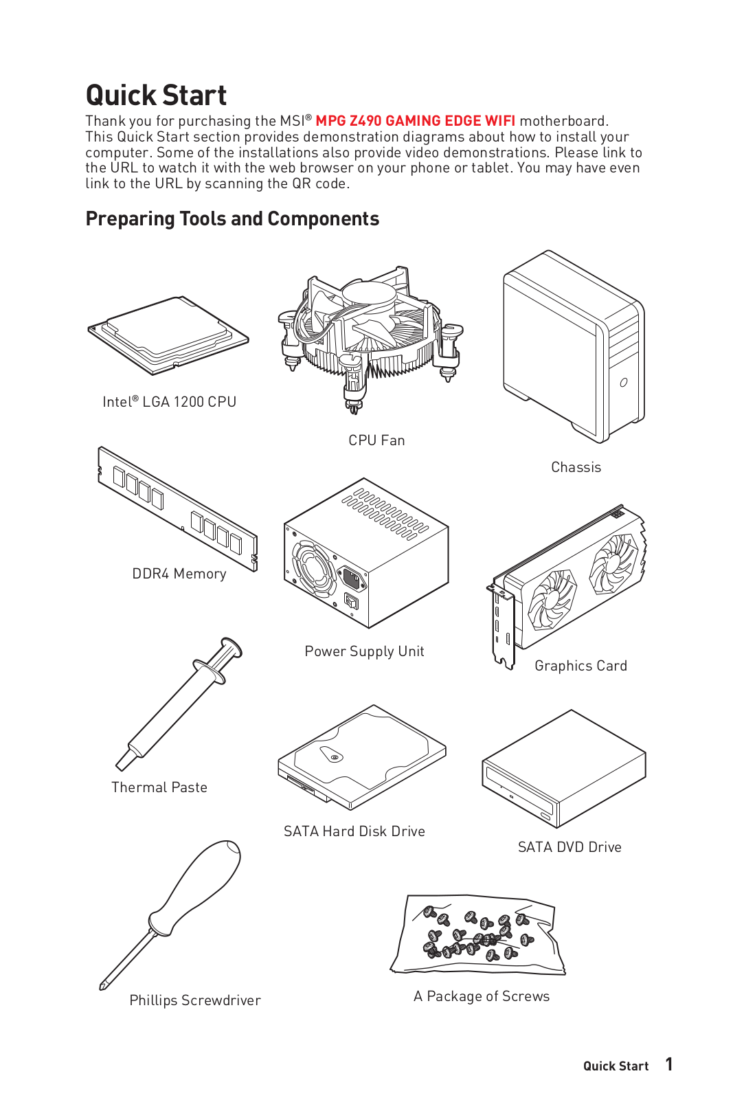 MSI MPG Z490 Gaming Edge WiFi User Manual