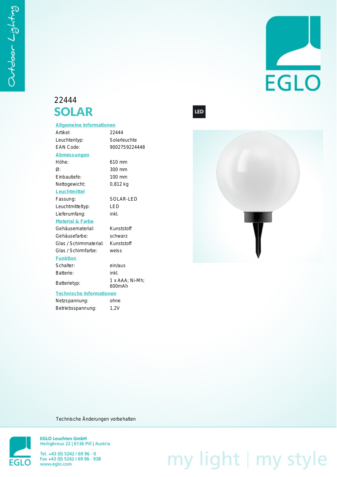 Eglo 22444 User Manual