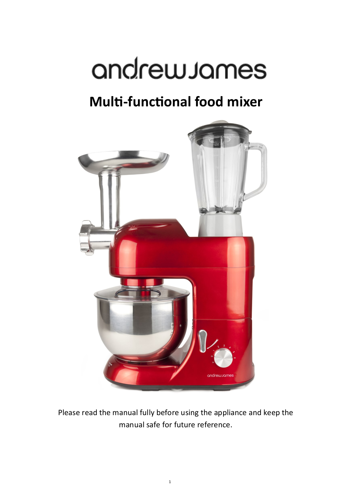 Andrew James Multifunctional Food Mixer User Manual