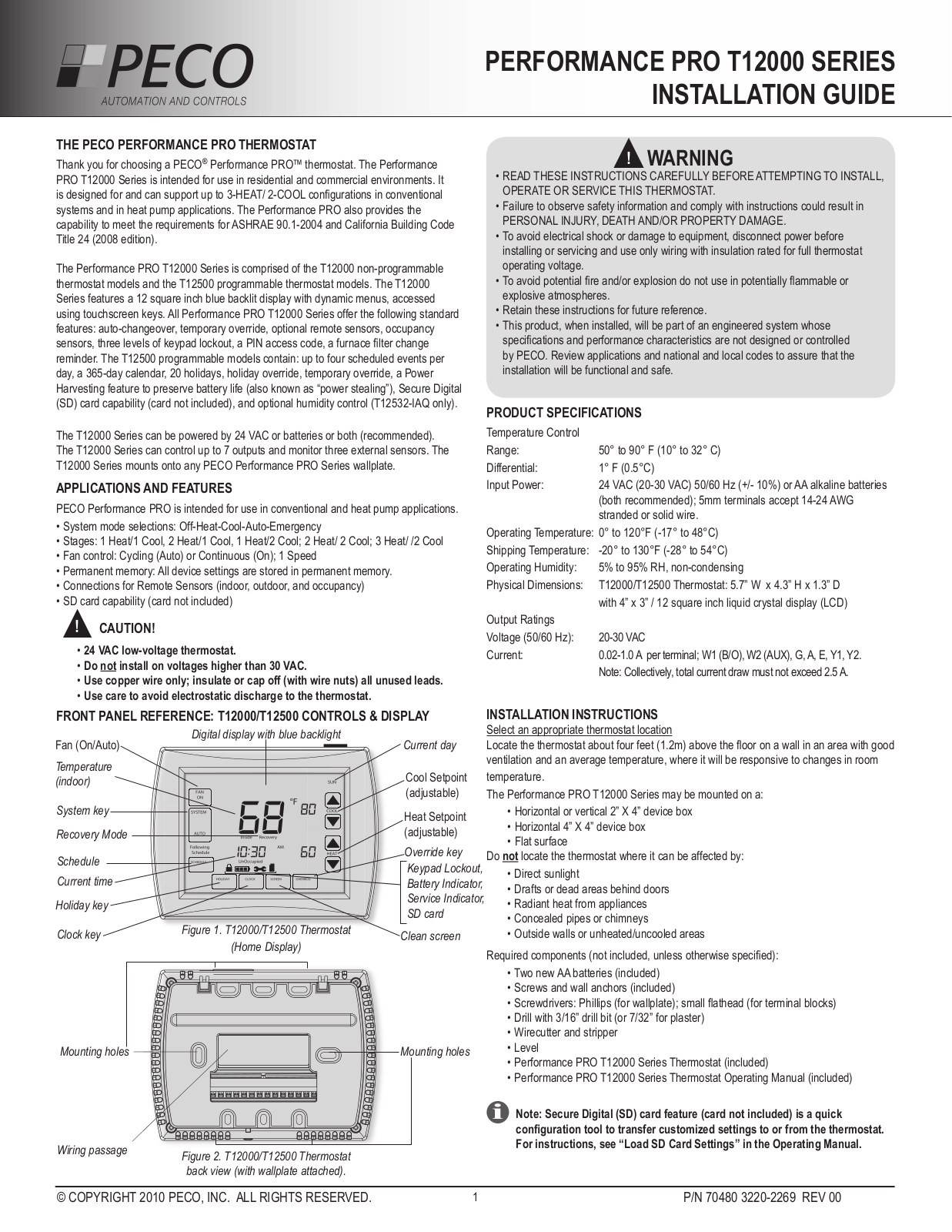 Peco T12000 User Manual