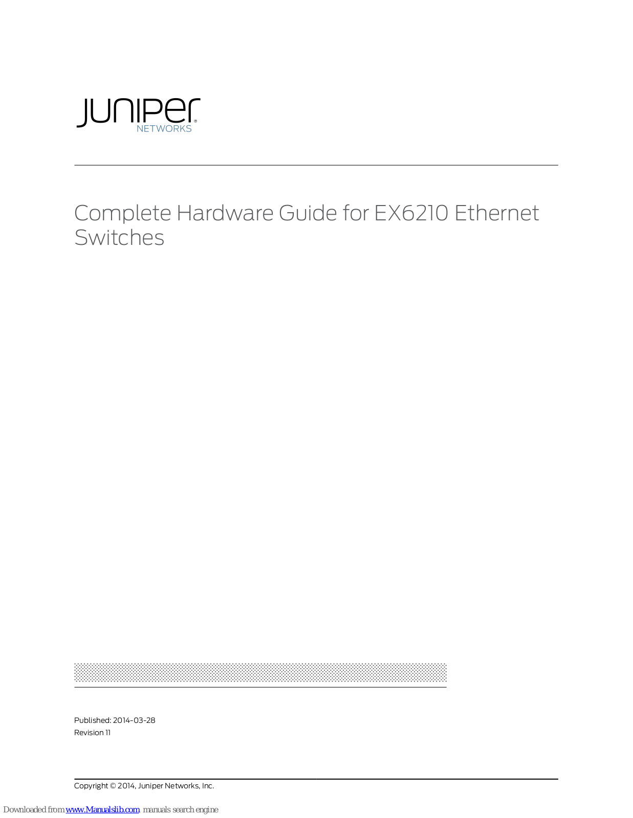 Juniper EX6210 Complete Hardware Manual