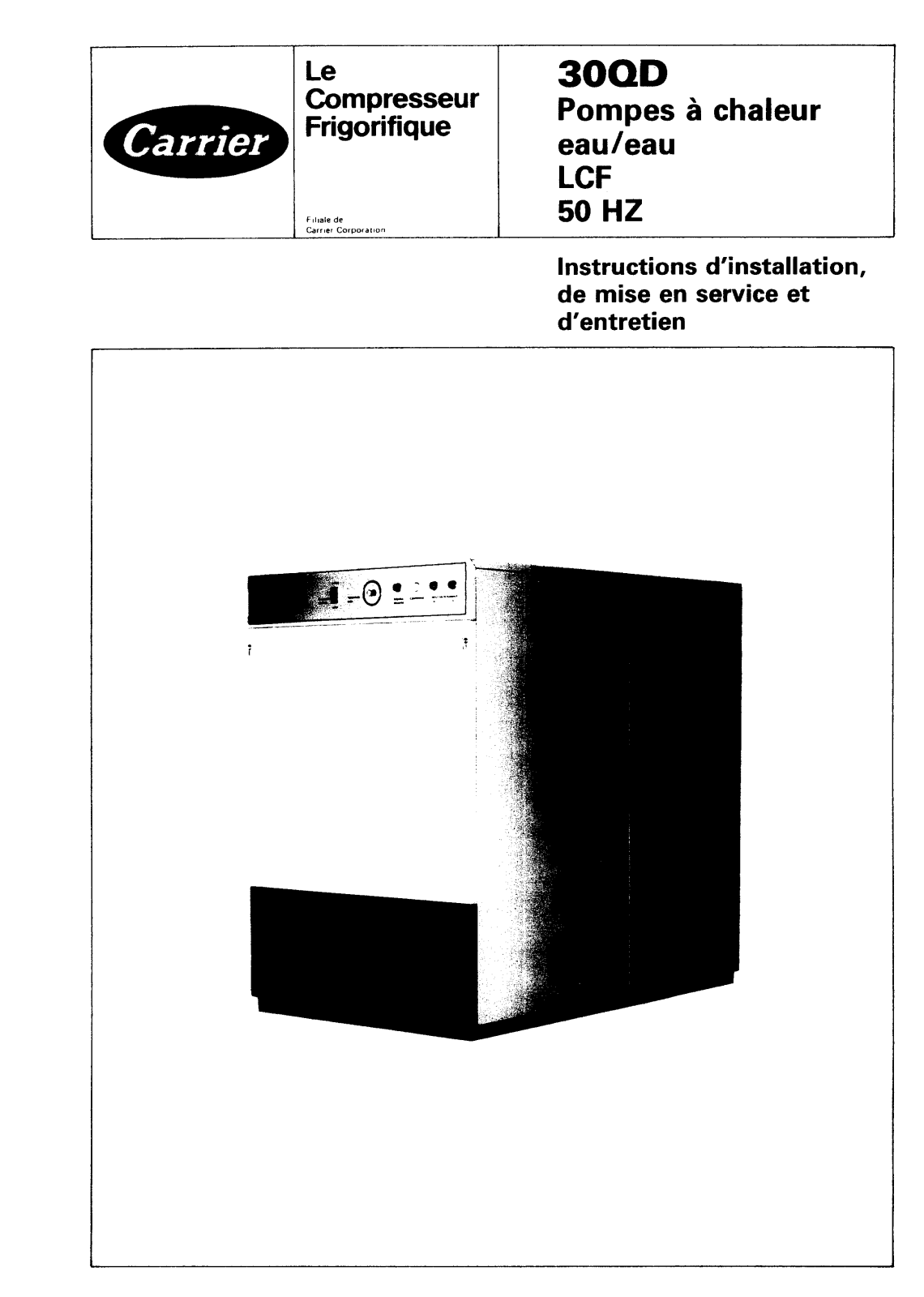 Carrier 30QDIOM User Manual