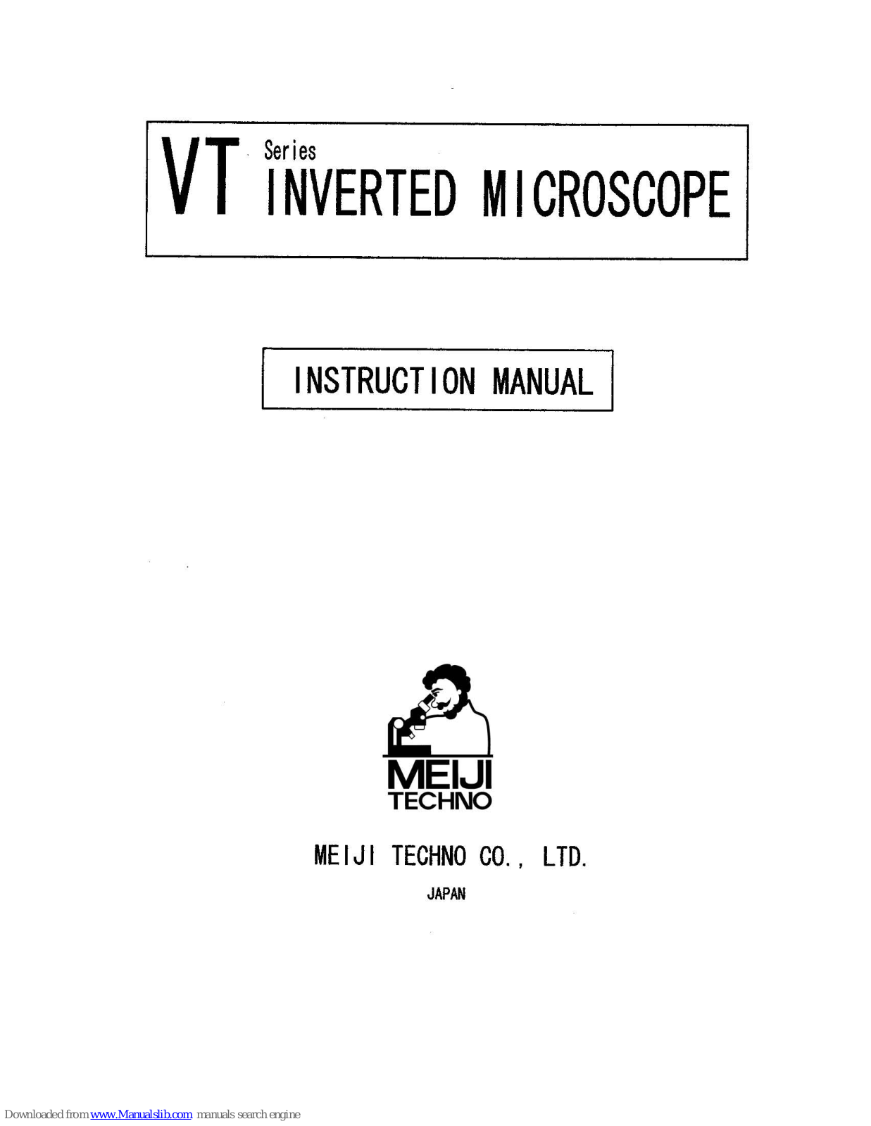 Meiji Techno VT Instruction Manual