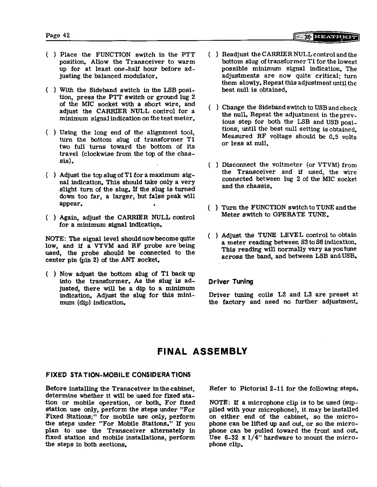 HEATHKIT HW-22a User Manual (PAGE 42)