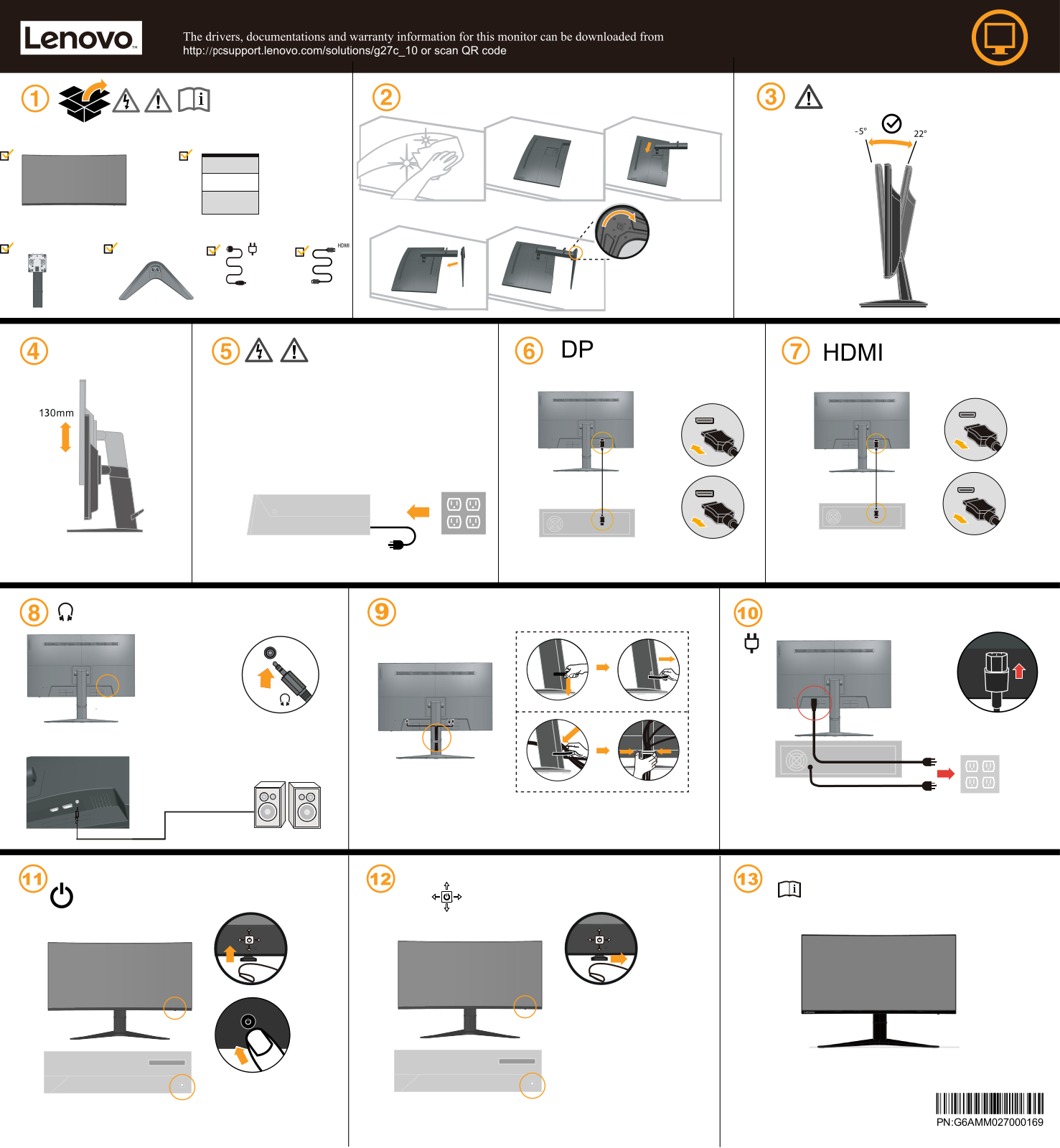 Lenovo G27c-10 Quick Start Guide