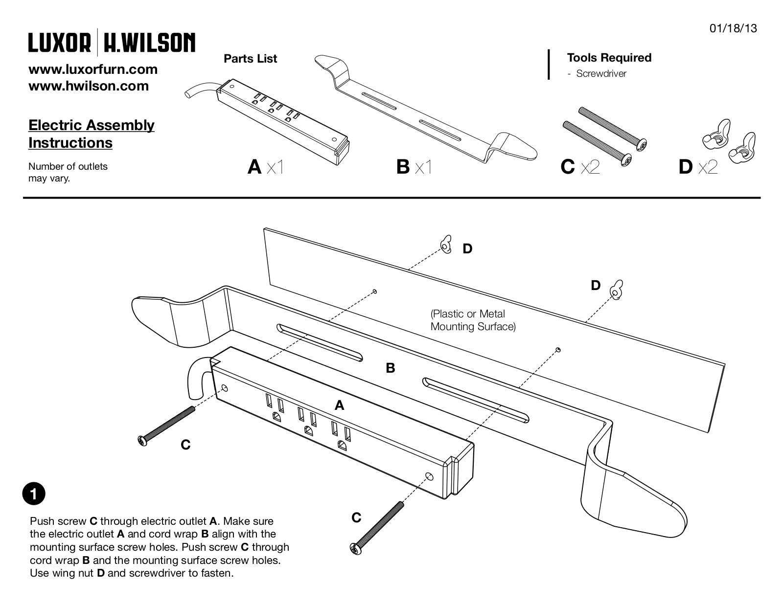 Luxor|H.Wilson 51911 User Manual