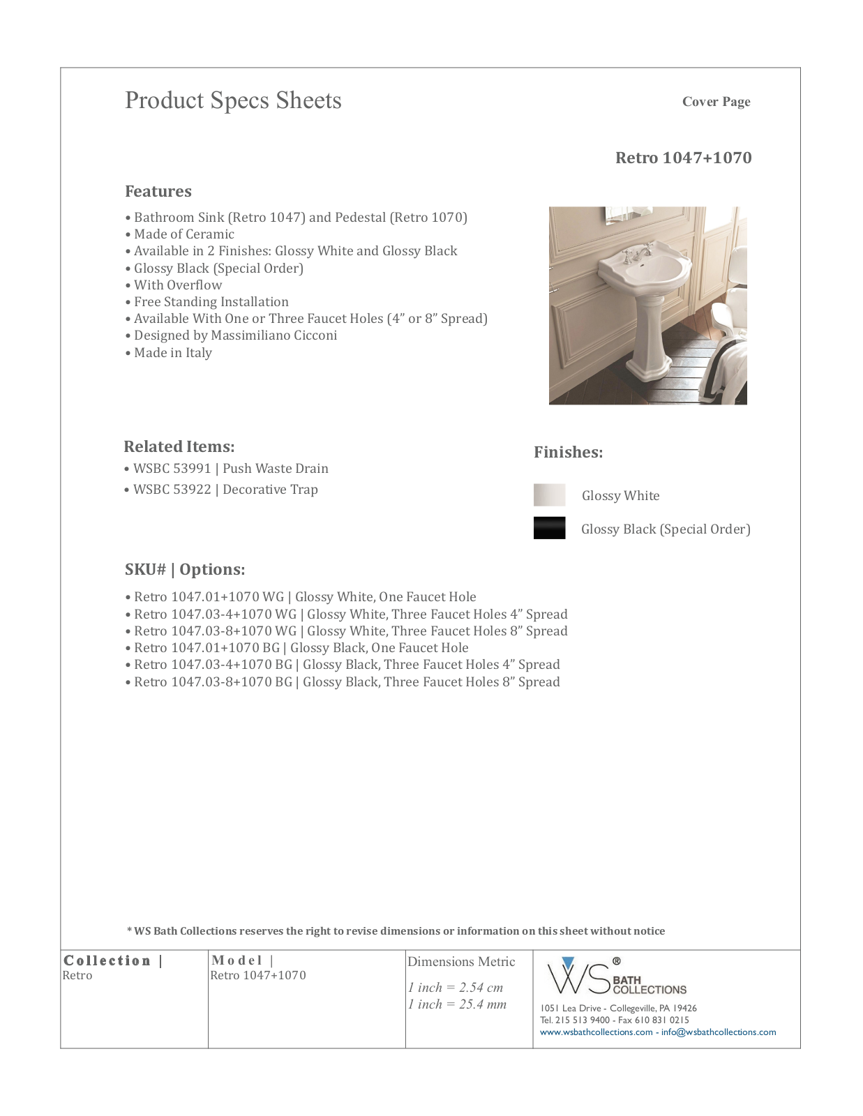 WS Bath Collections W004776131 Specification - ManualMachine.com