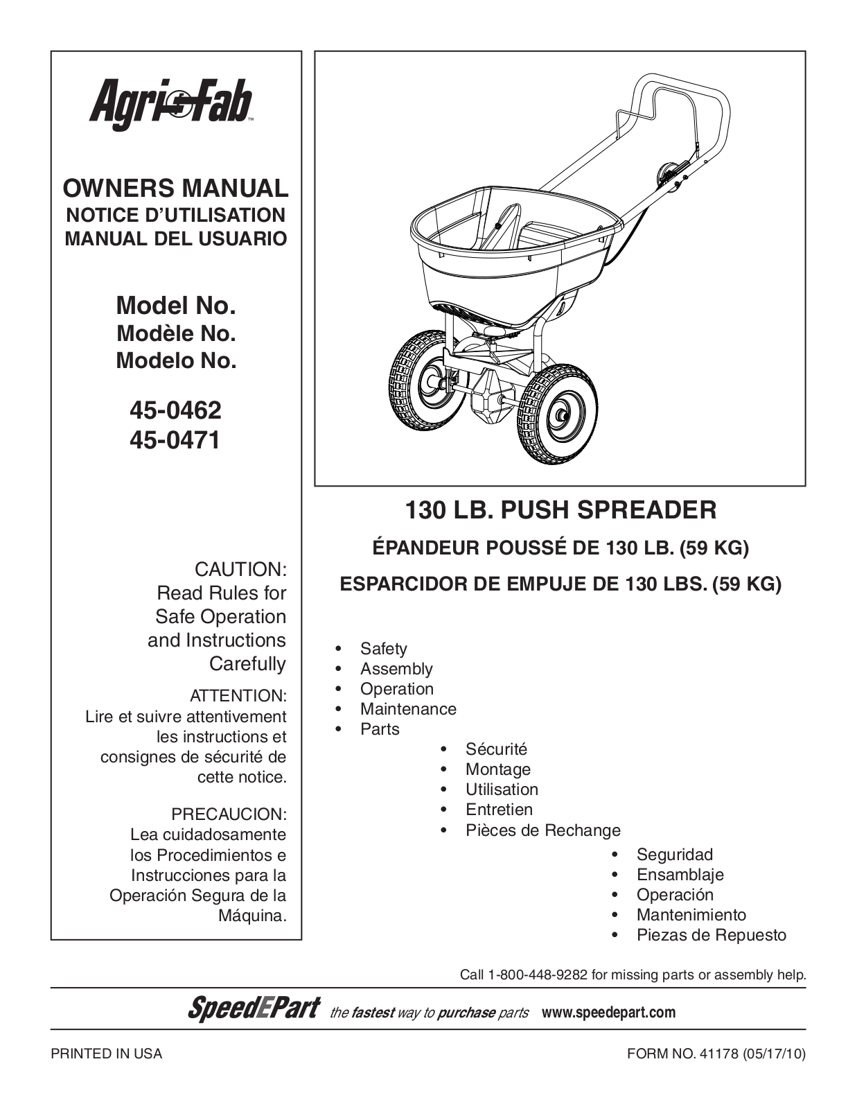 Agri-Fab 45-0462, 45-0471 User Manual