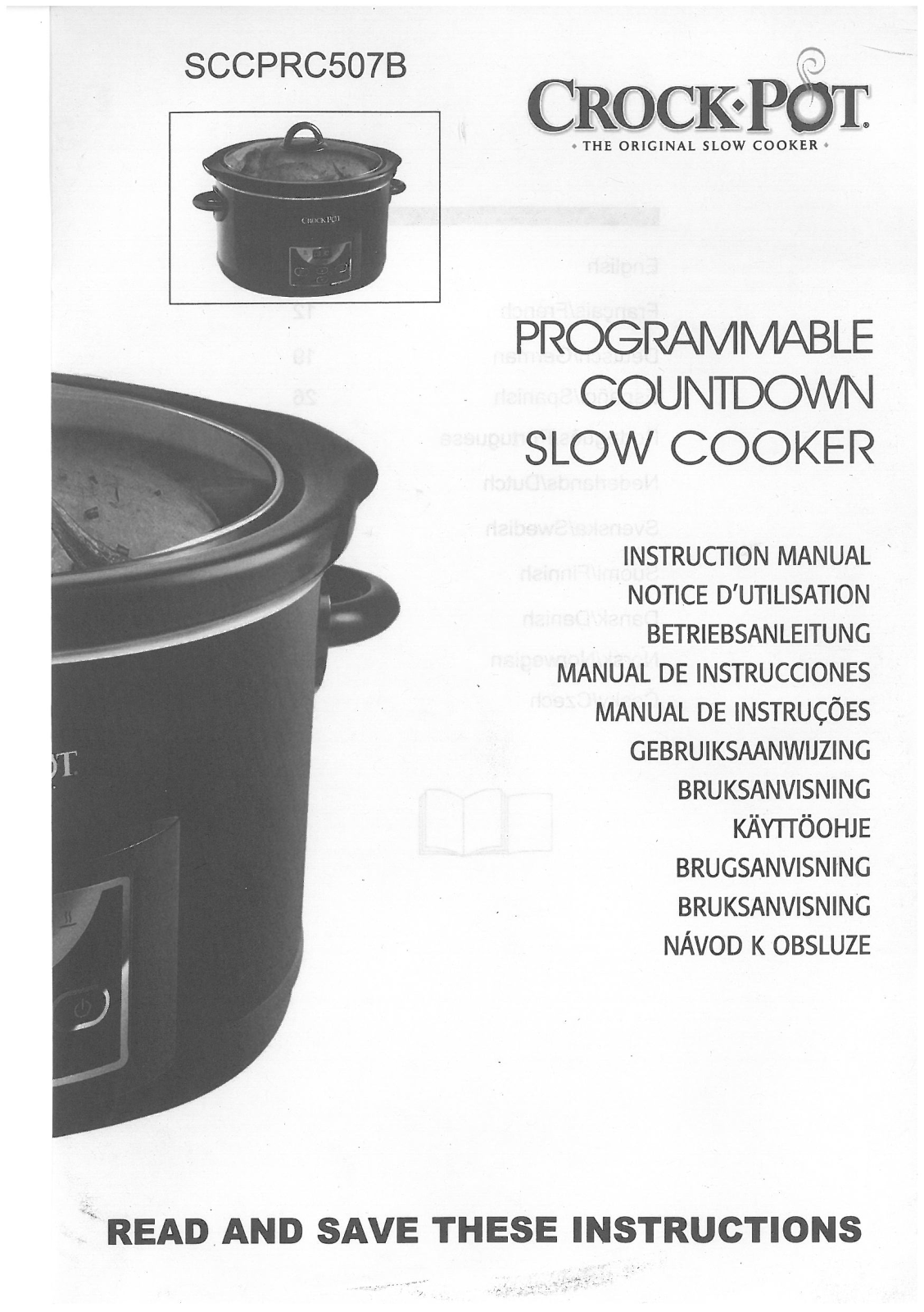 CrockPot SCCPRC507B User Manual