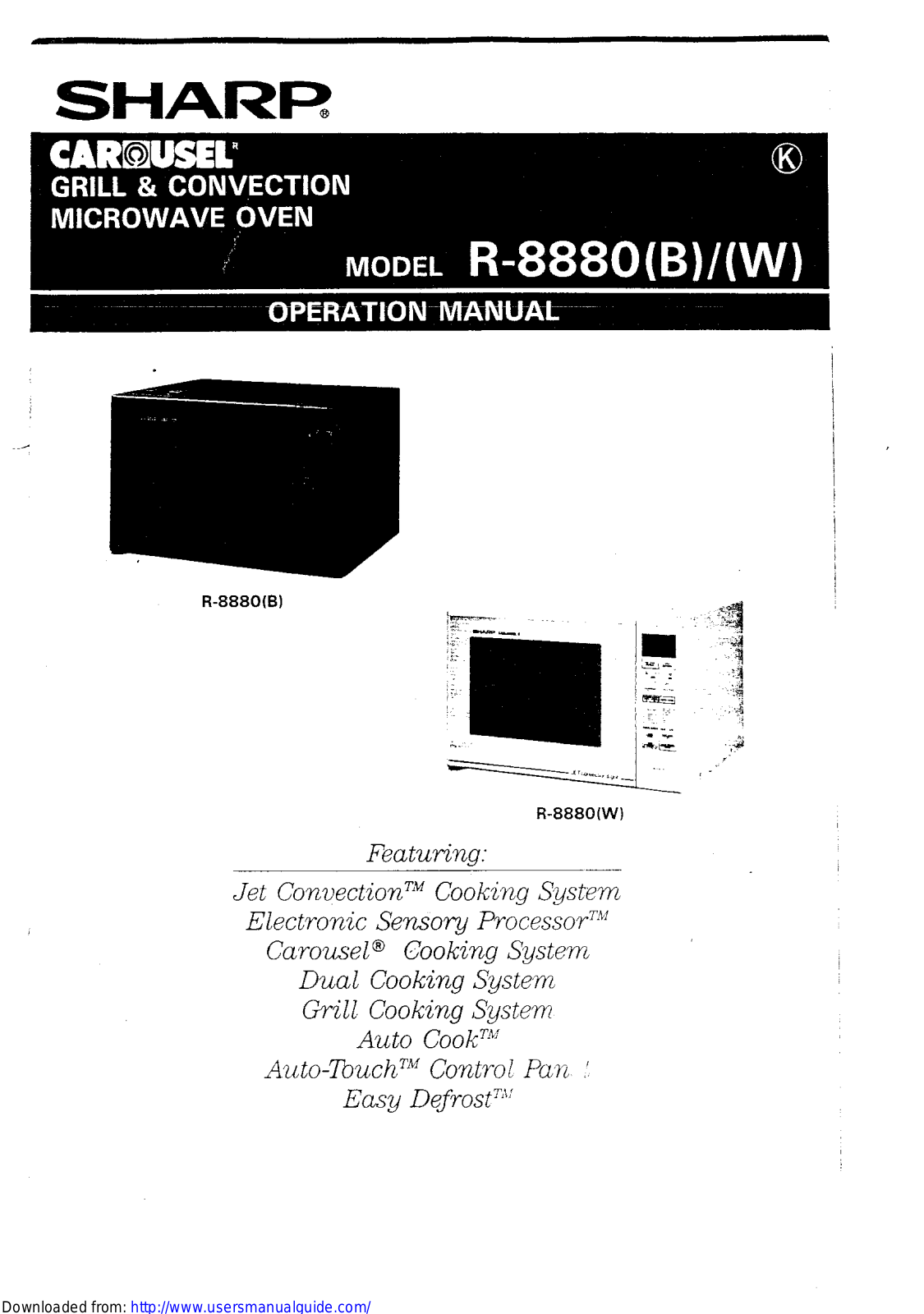 SHARP R-8880 User Manual