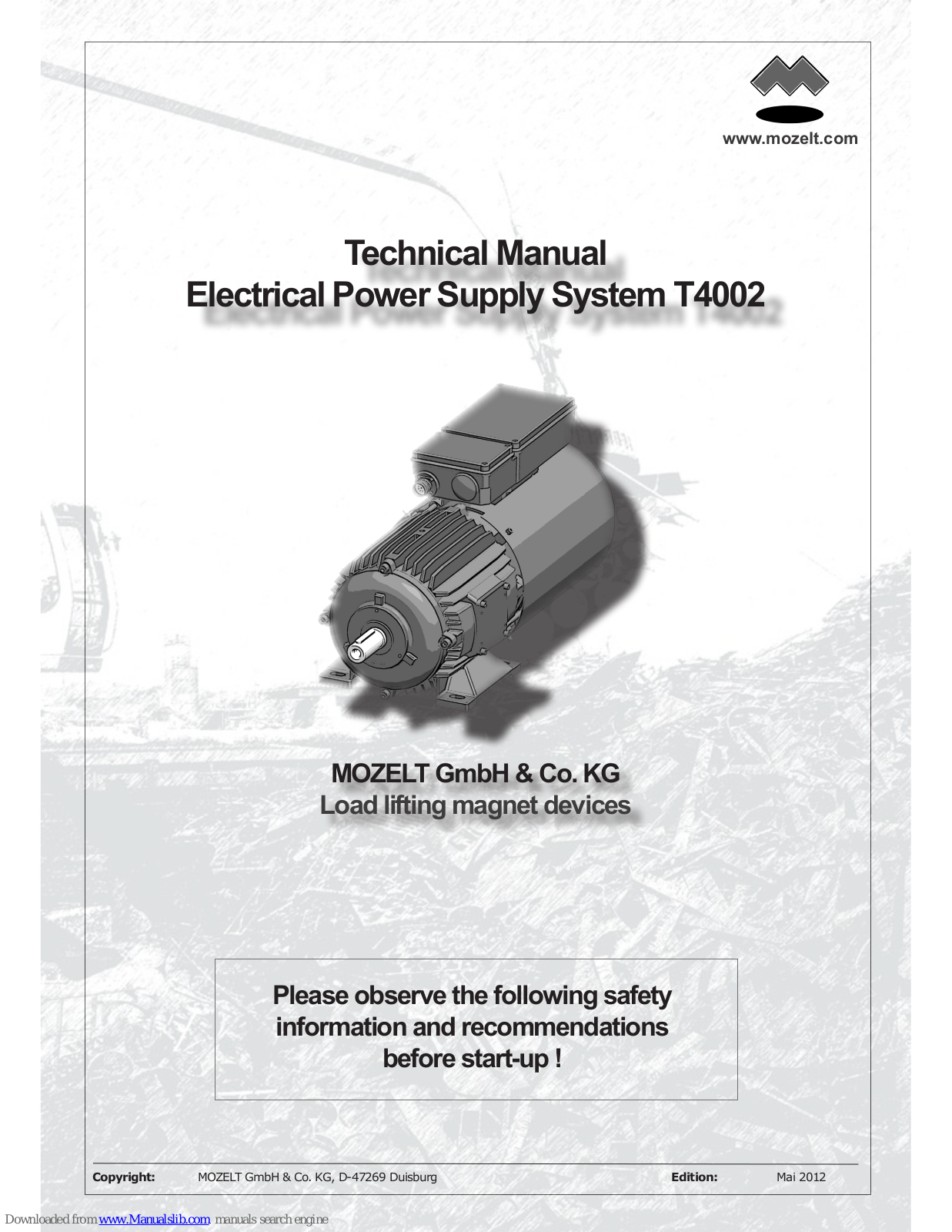 MOZELT T4002 Technical Manual