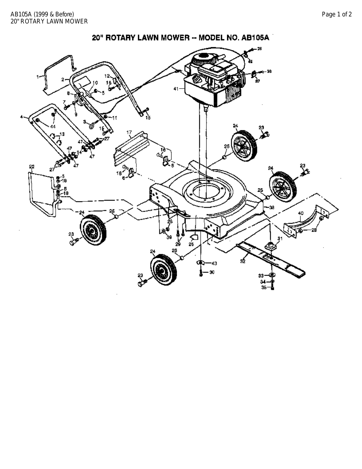 AYP AB105A Parts List - ManualMachine.com