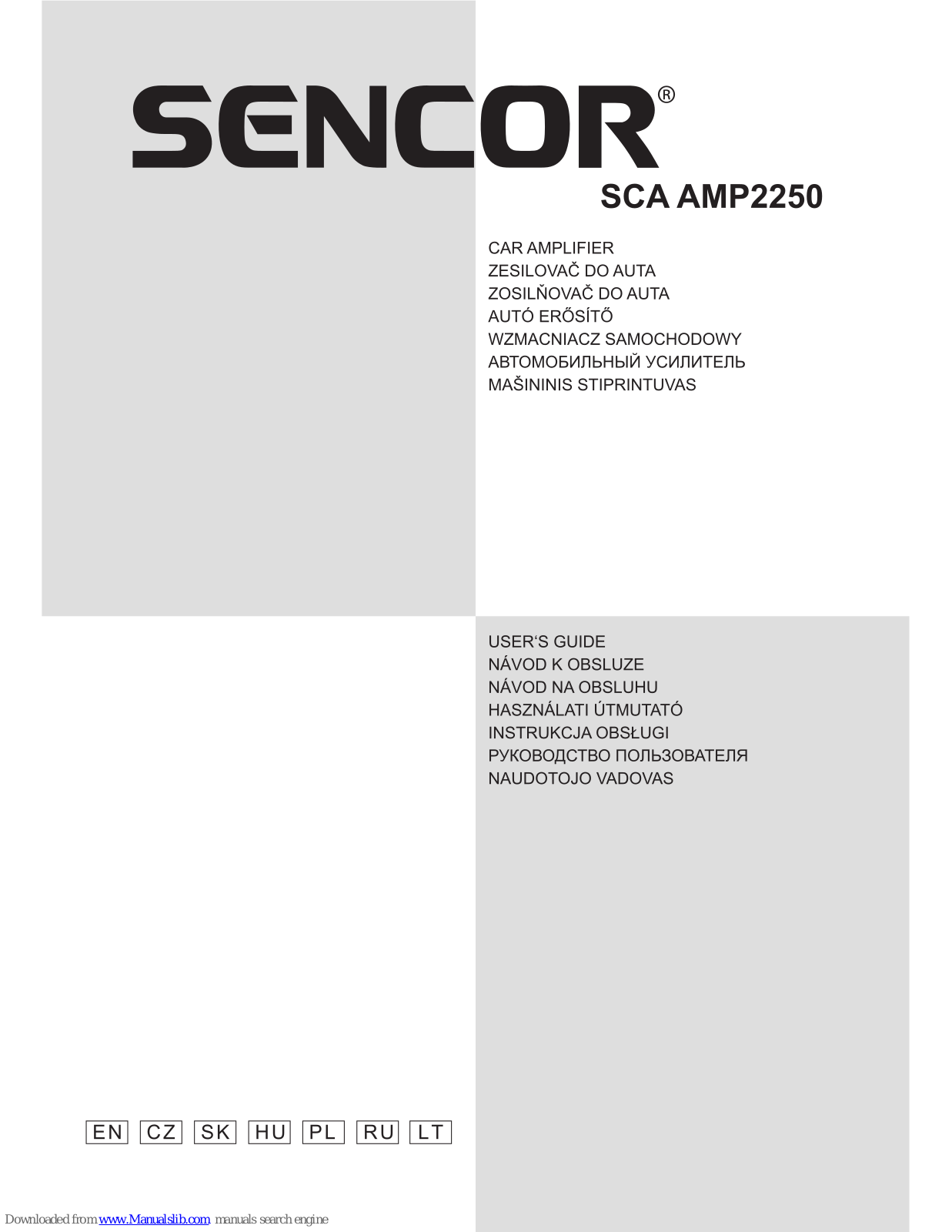 Sencor SCA AMP2250 User Manual - ManualMachine.com