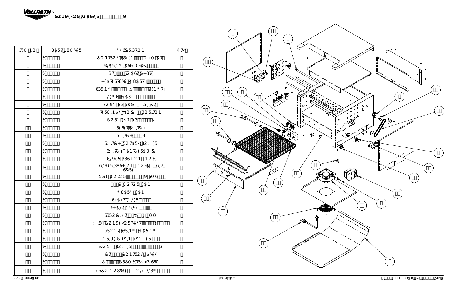 Vollrath CT4-2201000 Parts Manual