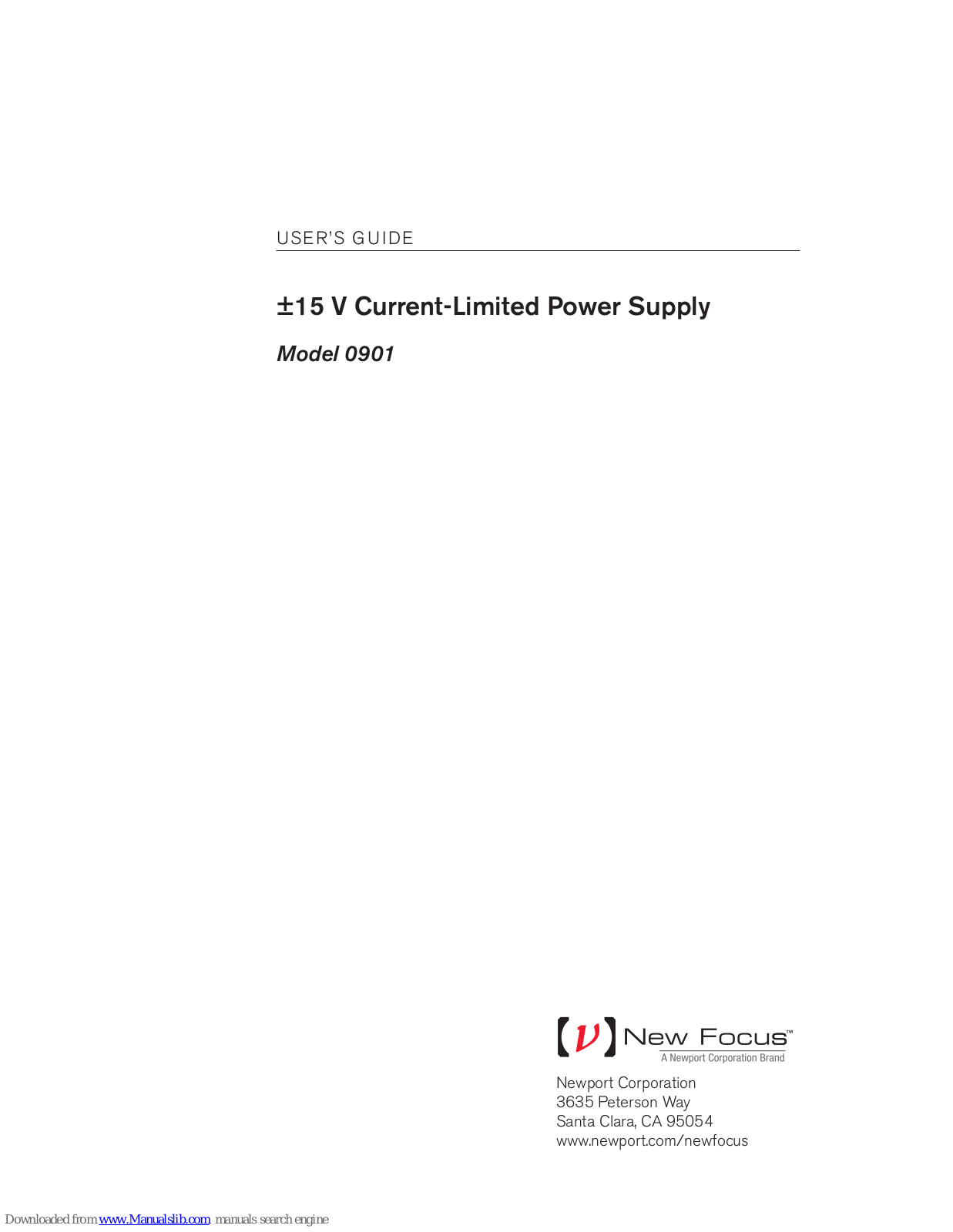 New Focus 901 User Manual - ManualMachine.com