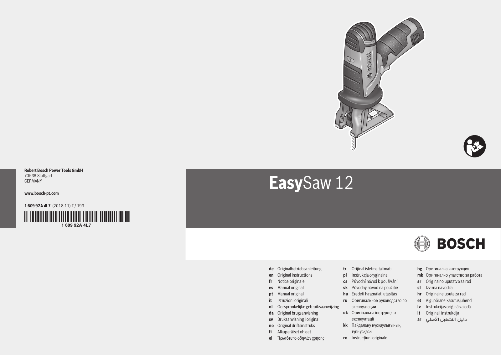 Bosch EasySaw 12 User Manual