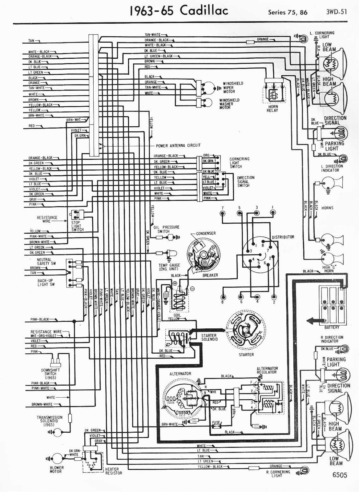 Cadillac 1965  fleetwood  75 schematic