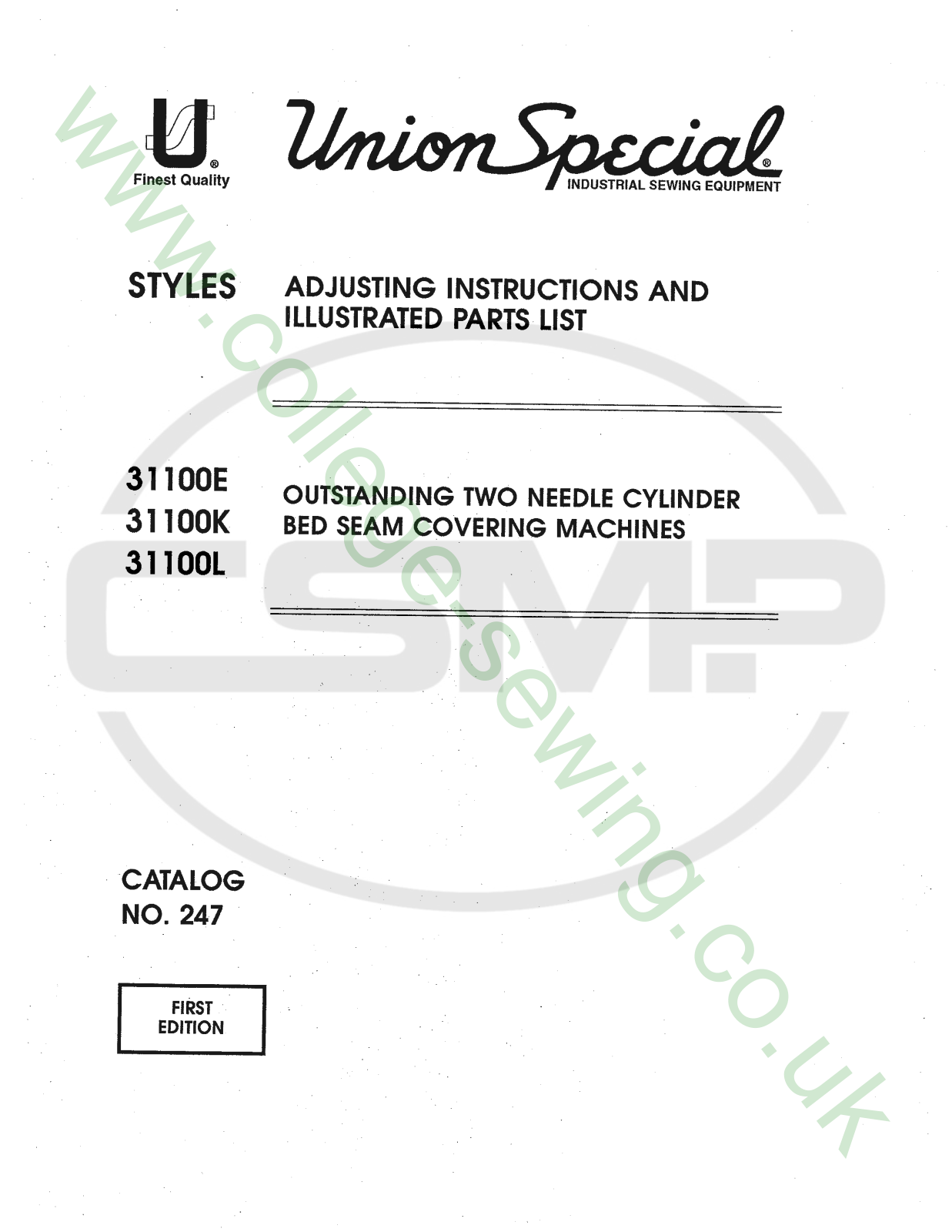 Union Special 247 Parts Book