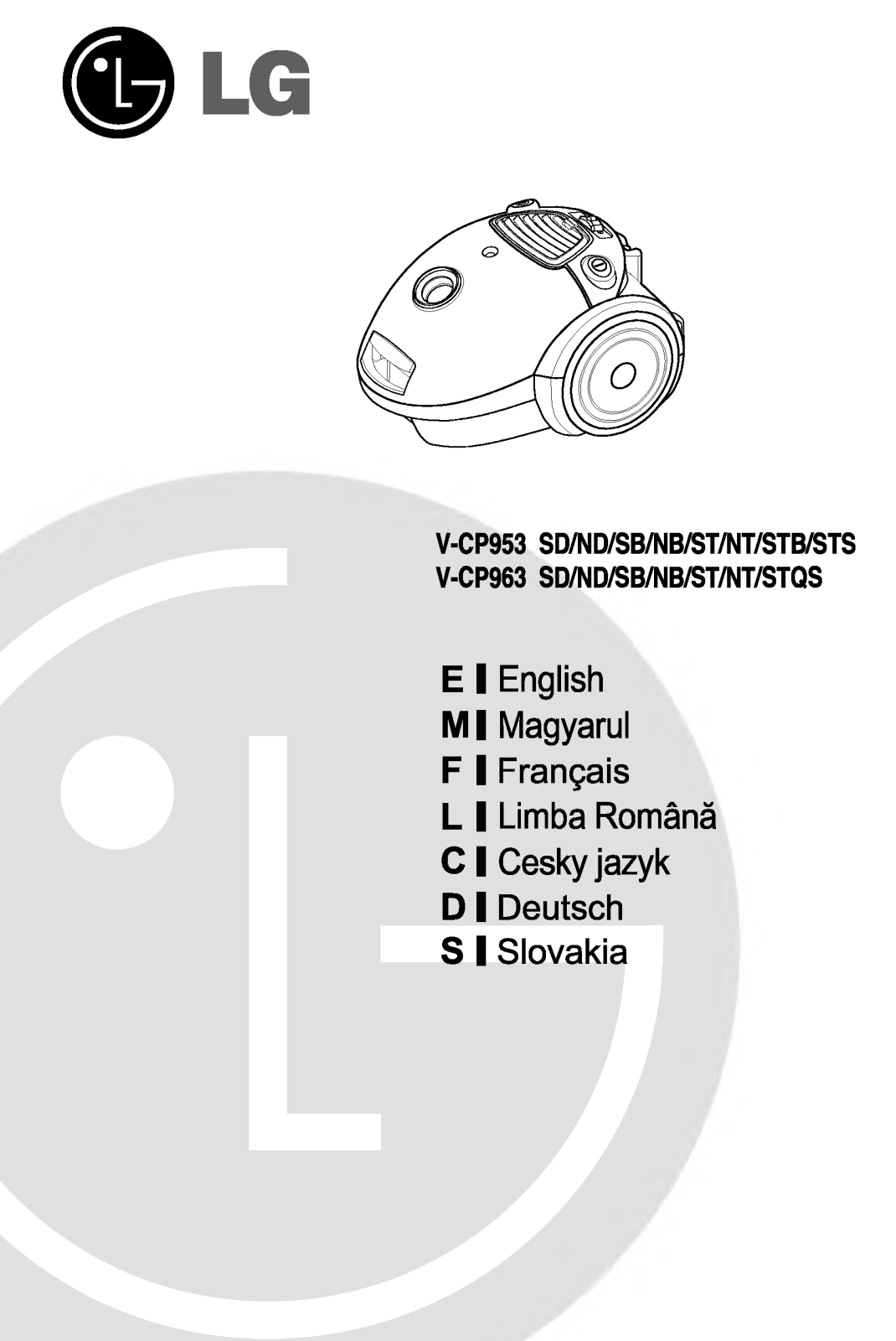 Lg V-CP963SD, V-CP963ND, V-CP963SB, V-CP963NB, V-CP963ST User Manual