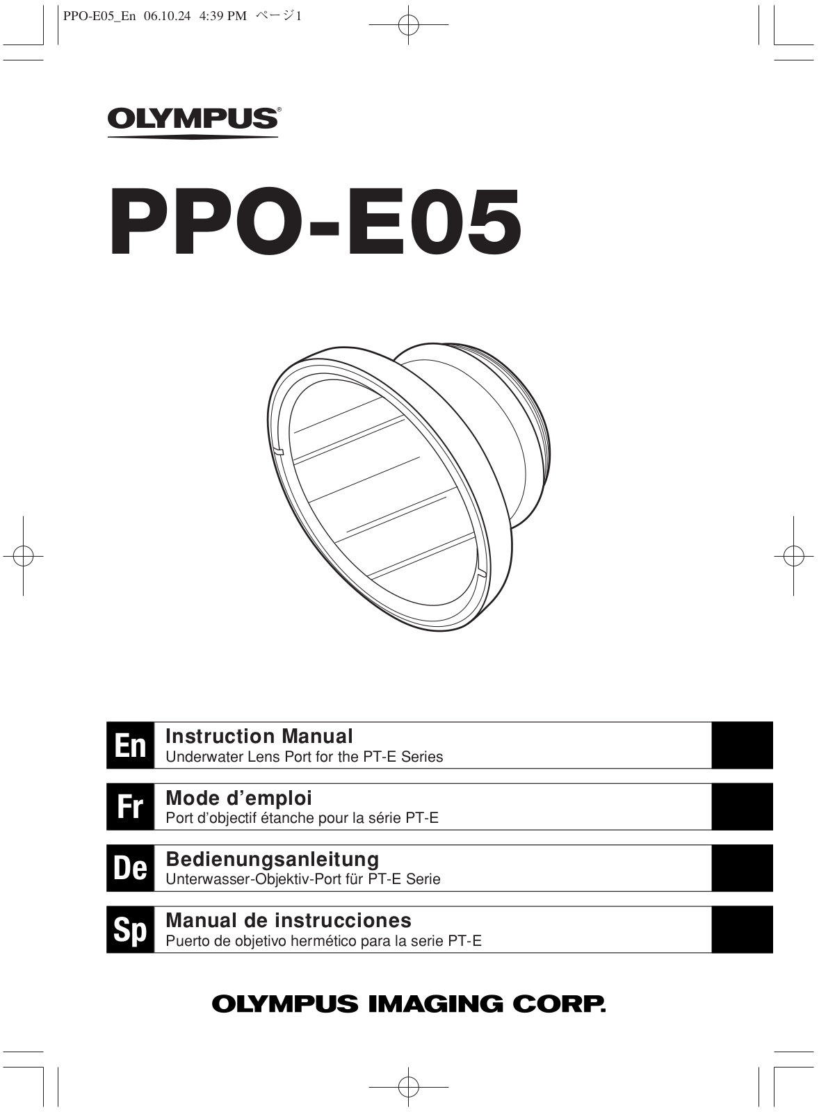 Olympus PPO-E05 Instructions Manual