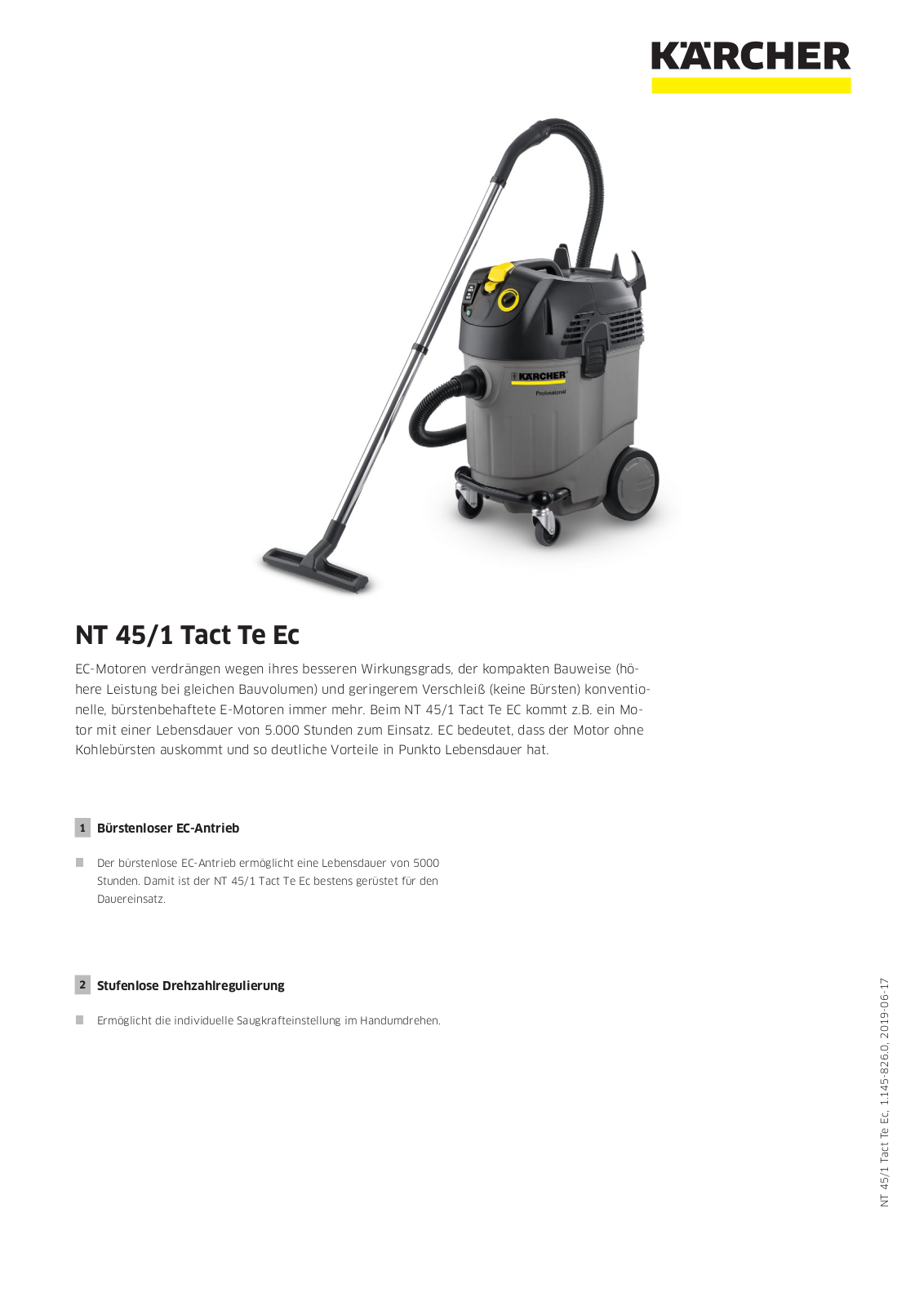 Kärcher NT 45-1 Tact Te Ec User Manual