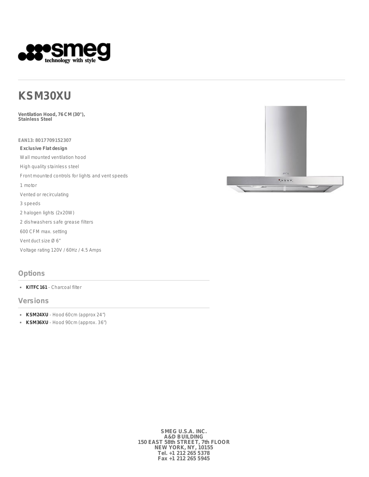 Smeg KSM30XU User Manual