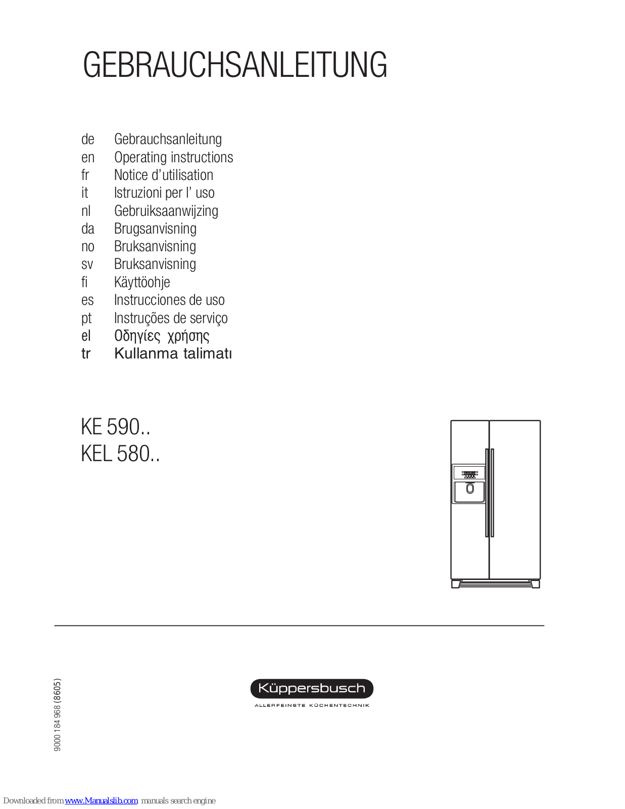 Kuppersbusch KE 590 series Operating Instructions Manual