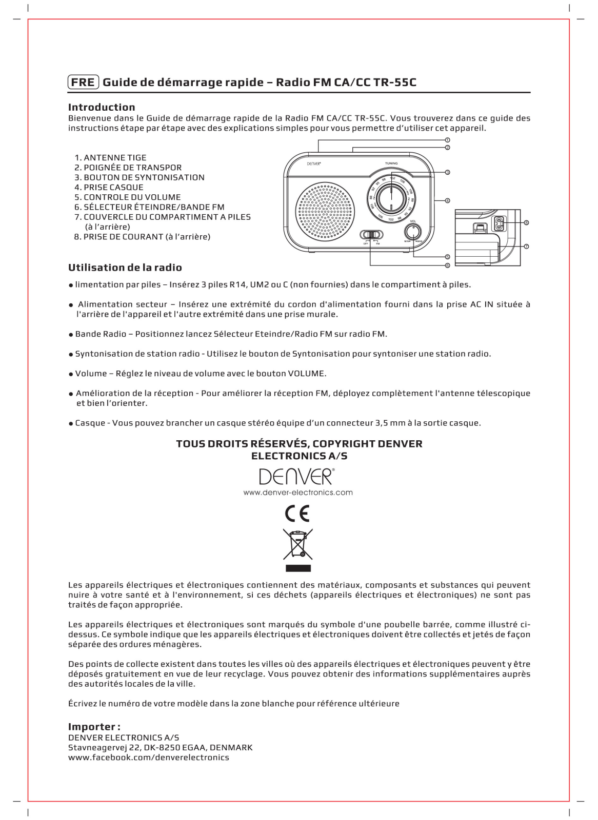 DENVER TR-55C Quick start guide - ManualMachine.com