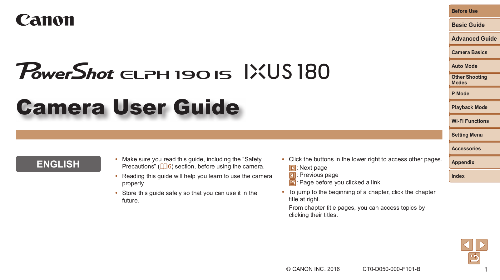 Canon ELPH 190 IS User Manual