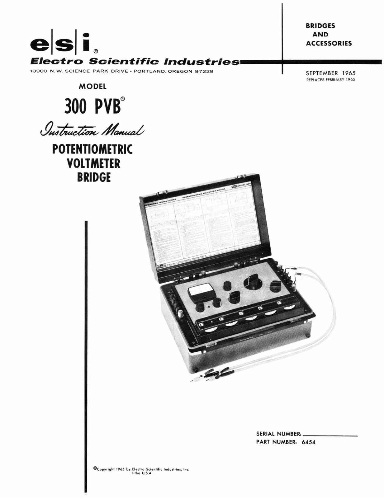 ESI 300 PVB Service manual