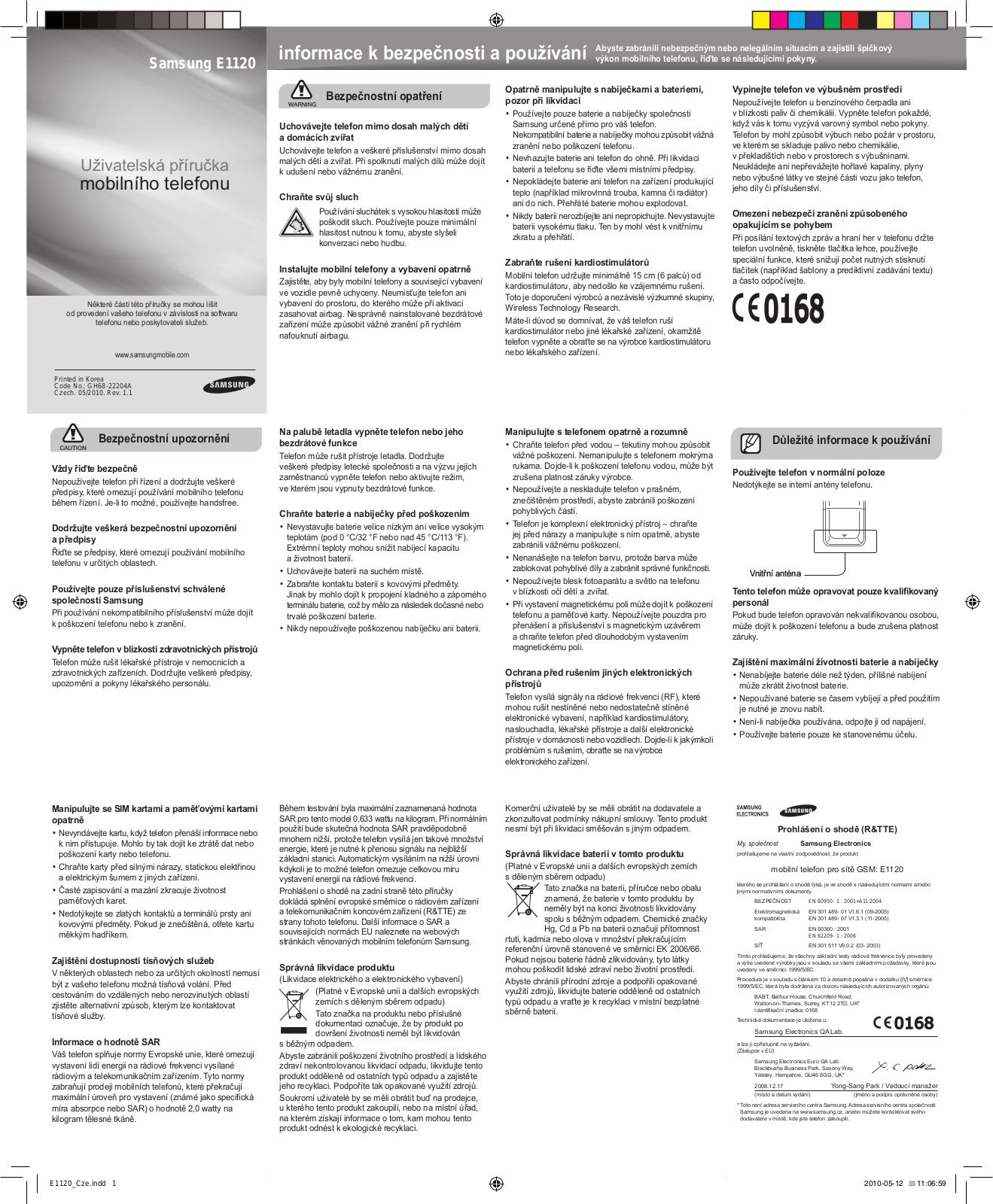 Samsung GT-E1120 User Manual