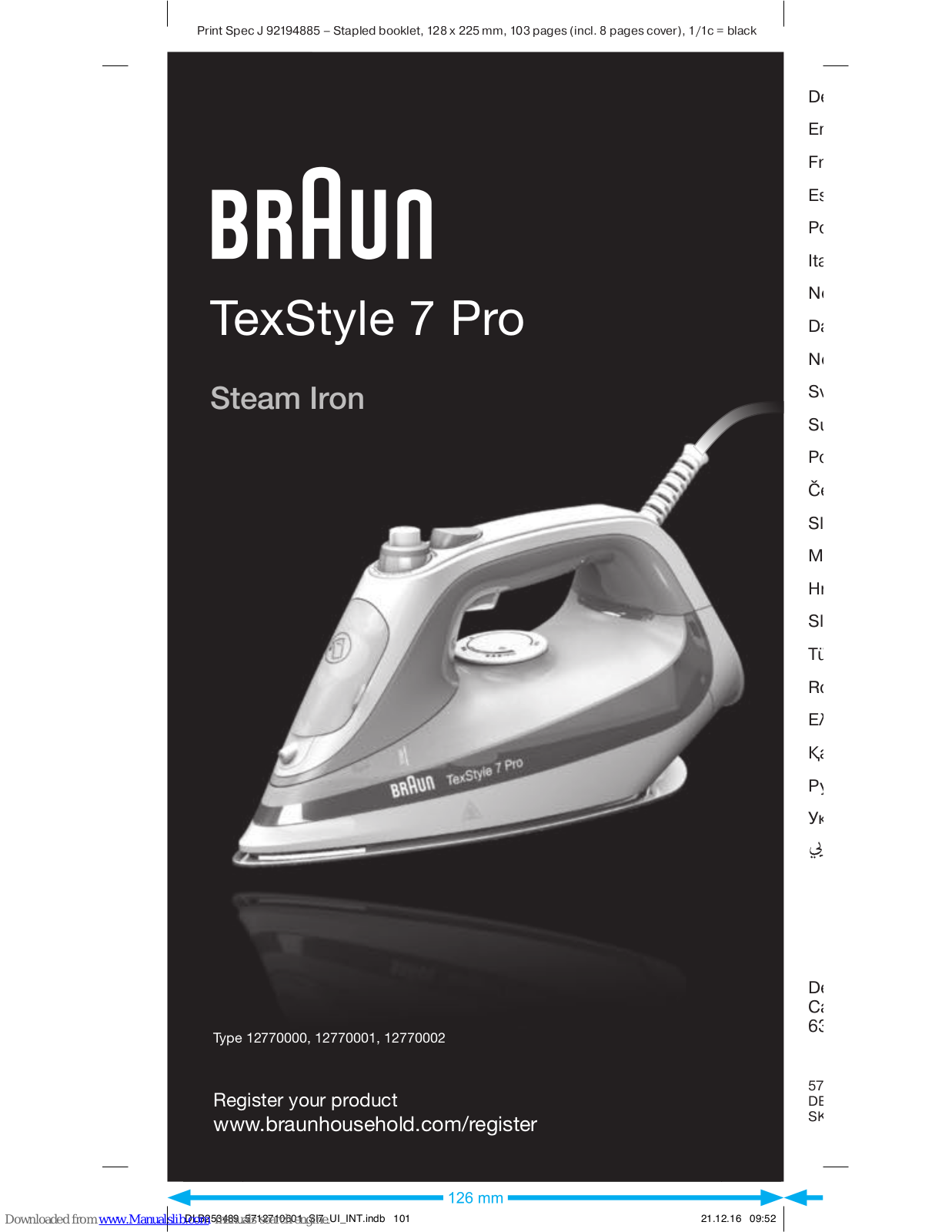 Braun TexStyle 7 Pro, TexStyle 9 User Manual