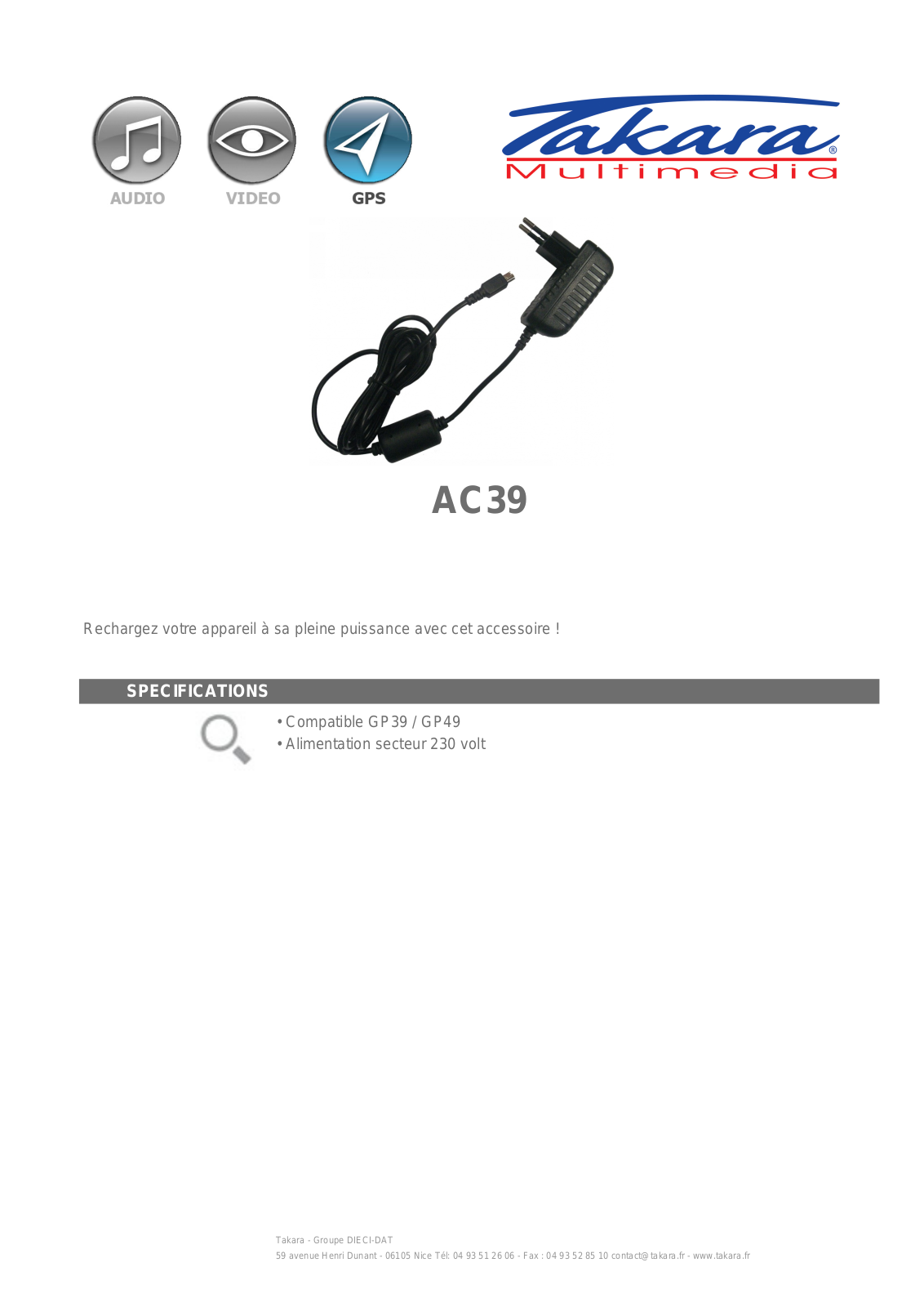 TAKARA AC39 User Manual