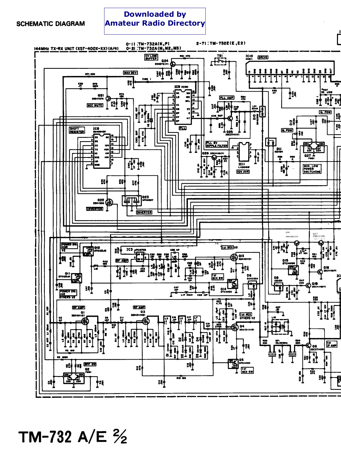 Kenwood TM-732A, TM-732E Cirquit Diagram